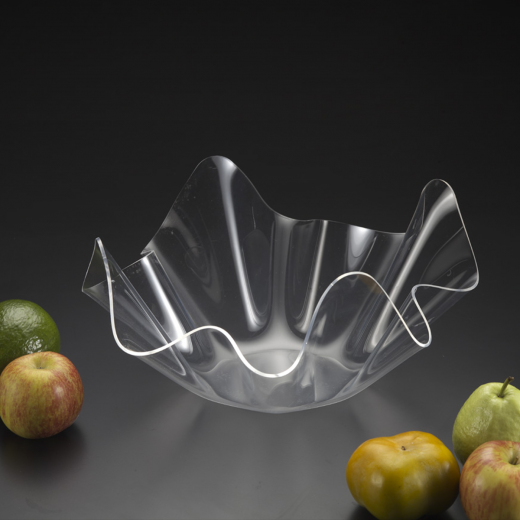 Vague Acrylic Fruit Clear Bowl 35.5 Cm