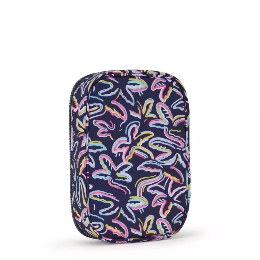 Kipling-100 Pens-Large Pencase Palm Fiesta