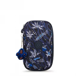 Kipling-50 Pens-Medium Pencase Surf Sea Print