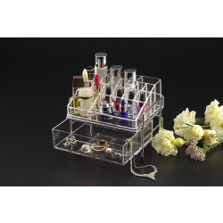 Vague Medium Acrylic Cosmetic Jewelery Box 1 Drawer