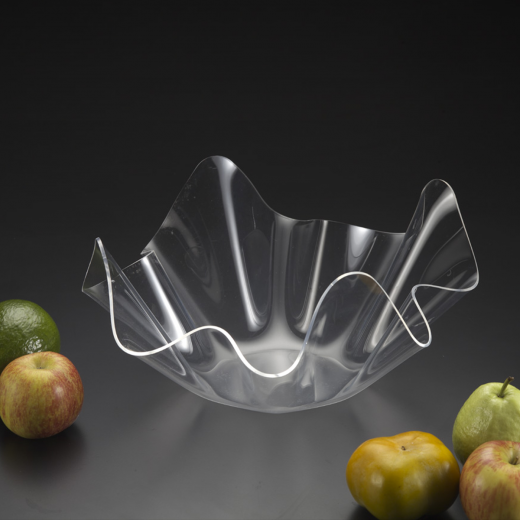 Vague Acrylic Fruit Clear Bowl, 40 Cm