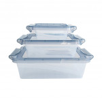 DecoBella Lockable Storage Container Set, 3 Pieces