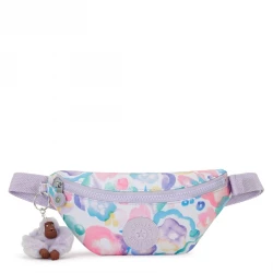 Kipling Happy-Kids' Small Bum Bag Aqua Flowers