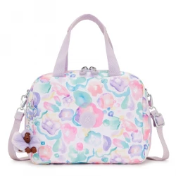 Kipling Miyo Insulated Medium Lunch Bag Aqua Flowers