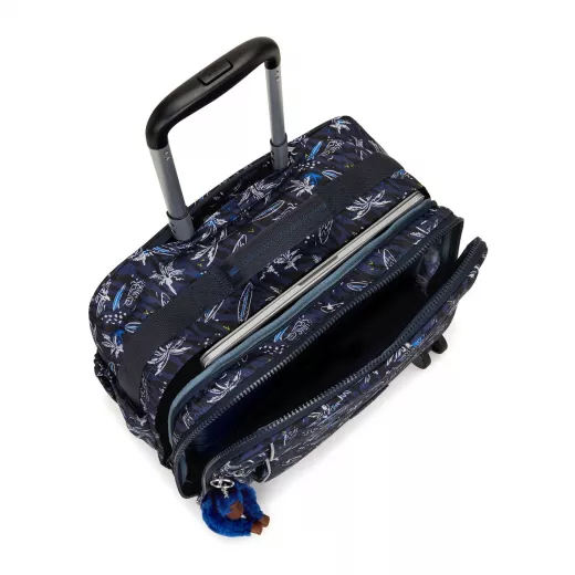 Kipling New Storia Wheeled Bag Surf Sea Print, Large