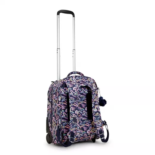 Kipling Sari Kids' Large Wheeled Backpack Palm Fiesta Print