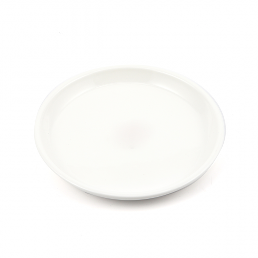 Porceletta Ivory Porcelain Round Flat Plate 9