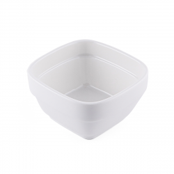 Porceletta Ivory Porcelain Stackable Square Bowl