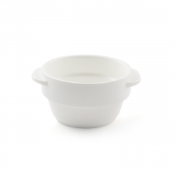 Porceletta Ivory Porcelain Stackable Soup Cup with Handle