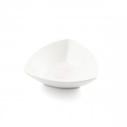 Porceletta Ivory Porcelain Triangle Dessert Bowl 14.7 centimeter