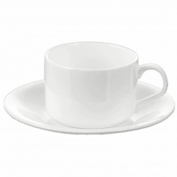 Wilmax Teacup & Coaster Set - White  160ml