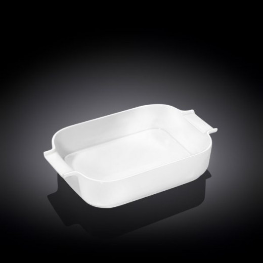 طبق خبز بمقابض  - أبيض، 23×14.5 سم  من ويلماكس