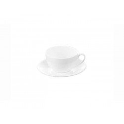 Wilmax Olivia Teacup & Coaster Set - White  250ml