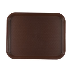 Vague Fast Food Tray Plastic 45 centimeter x 35 centimeter Brown