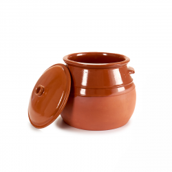 Arte Regal Brown Clay Belly Cooking Pot 8 Liter