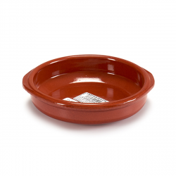 Arte Regal Brown Clay Round Deep Plate with Handle 10 centimeters