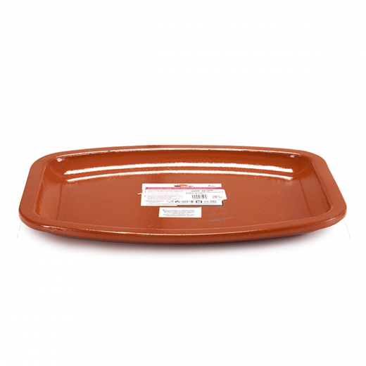 Arte Regal Brown Clay Flat Rectangular Plate 26 centimeter / 11