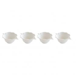 Easy Life Madagascar Leaf  Bowls Set in Box - White 10.5*8cm  4-Piece