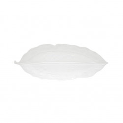 Easy Life Madagascar  Tropical Leaf Serving Platter in Box - White 39*16cm