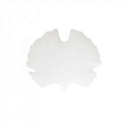 Easy Life Madagascar Ginko Leaf Serving Platter - White  35*29cm