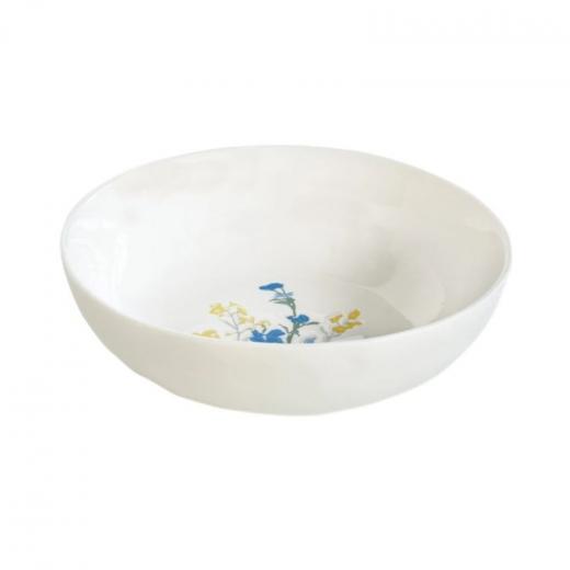 Easy Life Mille Fleurs  Soup Plate - Yellow & Blue 18cm