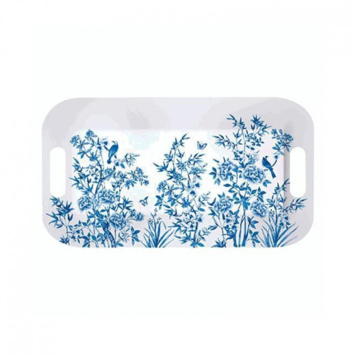 Easy Life Paradise Garden  Tray - White & Blue 40*21cm