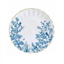 Easy Life Paradise Garden Dinner Plate - White & Blue 26cm