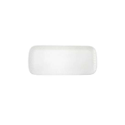 Easy Life Drops  Serving Platter - White 36*16cm