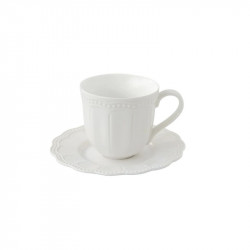 Easy Life Elite Cup & Saucer Set - White 250ml