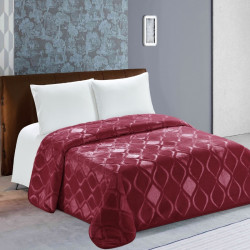 Nova home engraved diamond blanket mulberry twin size