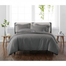 Cannon Duvet Cover FLannel  Plain Twin Grey 1pcs