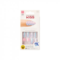 Kiss Impress Press On Nails Glam Fantasy Unicorn Pink Purple Medium