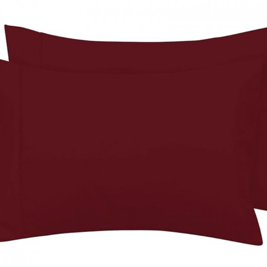 Royale pillow case  plain standard burgandy