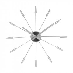 Nextime wall clock plug inn silver