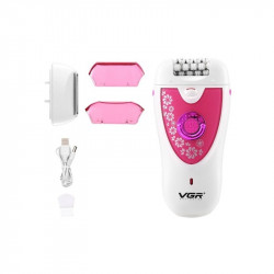 VGR  Rechargeable Wet & Dry Women Epilator Pink 2 In 1