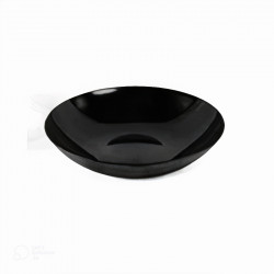 Vague Melamine Round Bowl Black  60.5 cm