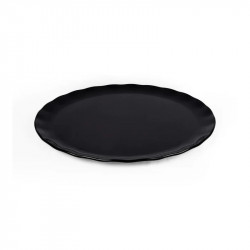 Vague Melamine Round Wavy Edge Serving Platter 18 cm