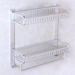 ARMN Space Aluminum Caddy - Silver  2-Shelf