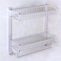 ARMN Space Aluminum Caddy - Silver  2-Shelf