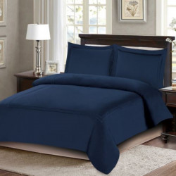 ARMN Nature soft Queen size Duvet Cover Set - Navy  4-Piece