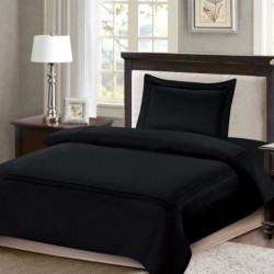 ARMN Nature soft Single size Duvet Cover Set - Black 3-Piece