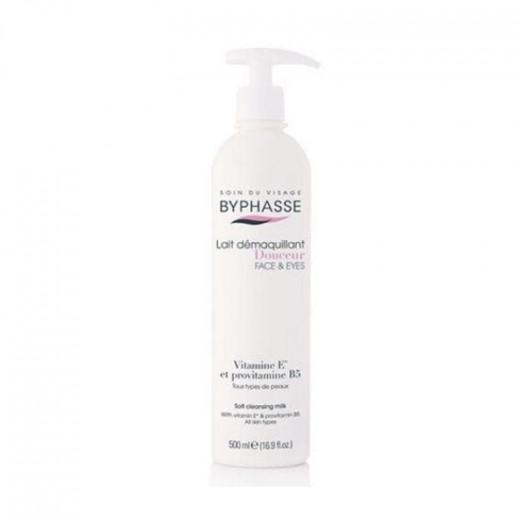 Byphasse Soft Cleansing Milk Face & Eyes All Skin Types (Bottle) 500ml