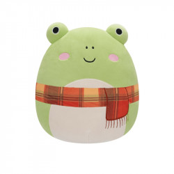 Squish mallow Wendy - Green Frog W/plaid Scarf  12 Inch