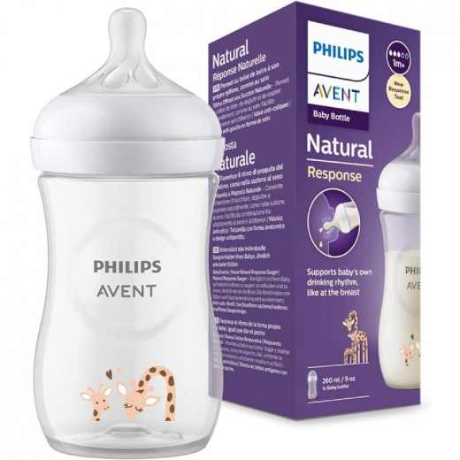 Philips Avent Natural Response Bottle Single Pack Giraffe  260ml