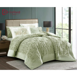 Oxford home elaine flannel comforter set king size 6 pcs