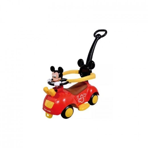 Push Car With Hand, Mickey Mouse, Red