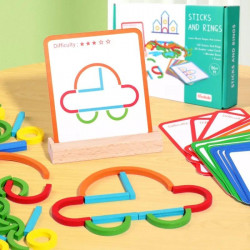 Puzzle Board Sticks Toy, Interaction Puzzle Board Toy Basswood Early Learning  for Kids