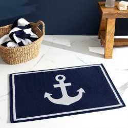 Madam Coco Anchor Foot Towel - Navy Blue - 50*80 cm