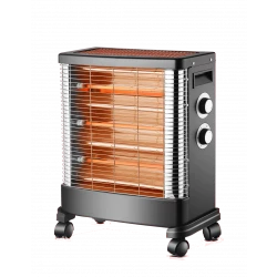 Elecrtomatic Quartz Heater 2400W and 3 Heat Settings With Tip-over Switch