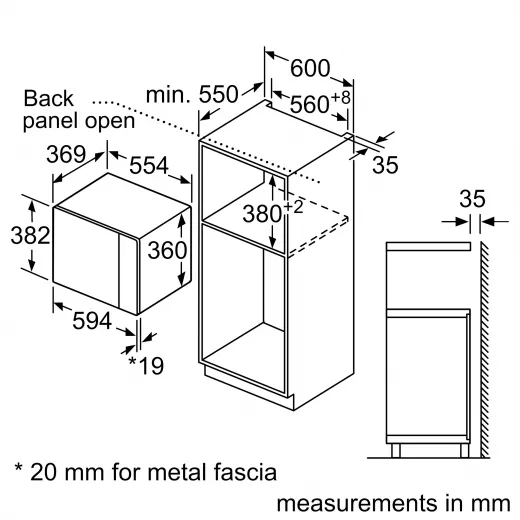 Bosch Built-In Microwave 59 x 38 cm Serie | 6